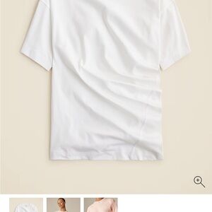 J. Crew Ruched White T-Shirt